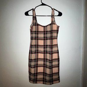 4 for $10 Bundle! // SHEIN EZwear Double Square Neck Plaid Bodycon Dress